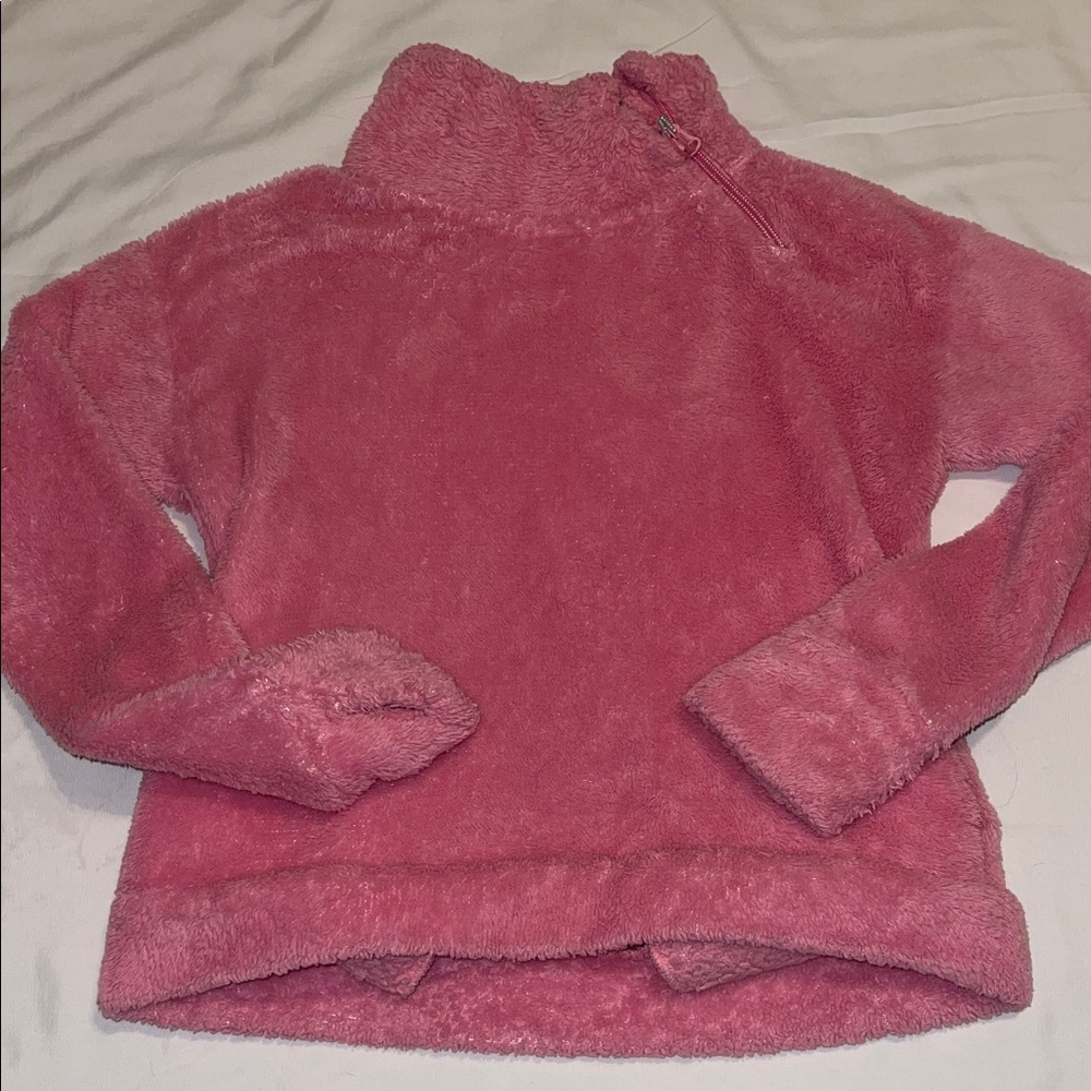 Cozy Pink Girl’s Fuzzy Sweater